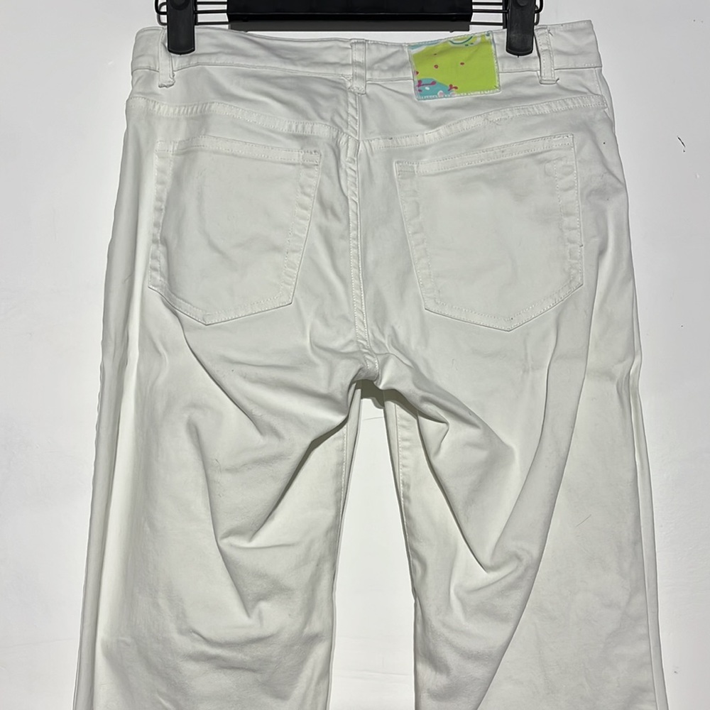 Lilly Pulitzer White Trendy Jean Ribbon White Label Denim Jeans Size 2 - Picture 8 of 10